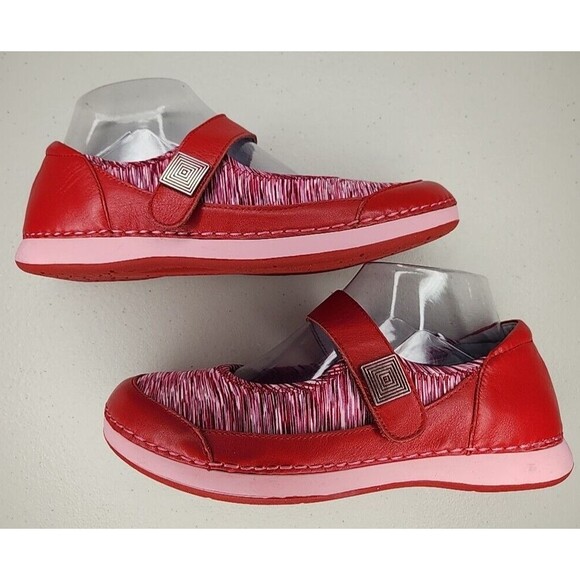Alegria Red Mary Jane Slip On Shoes Clogs Womans Size 7 - 7.5 EU 37 Gem - 623 - Picture 6 of 12